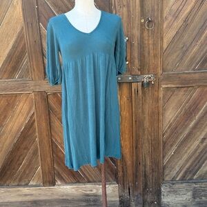Max Studio Teal Knit dress xa